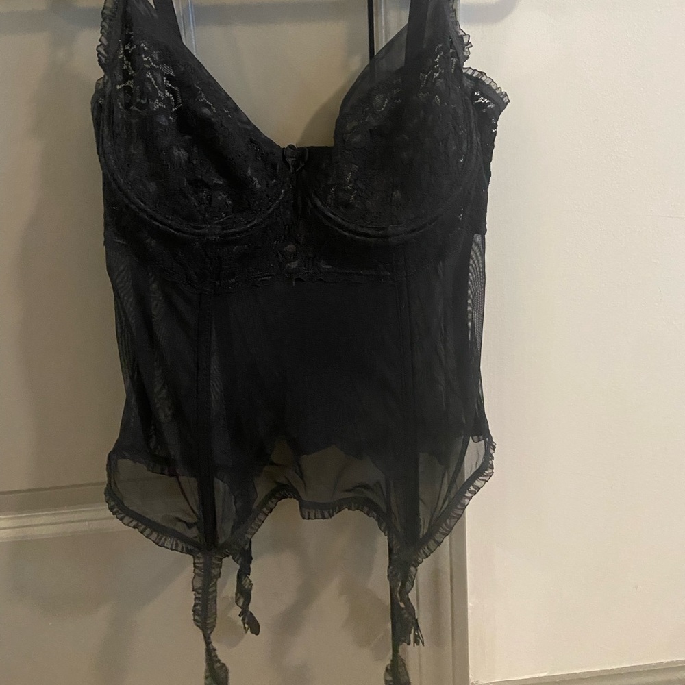 Black Lace Corset Top